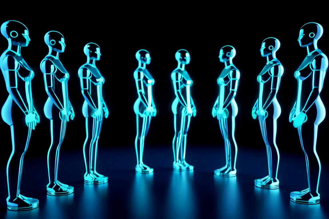 A group of friendly council robots gathered together