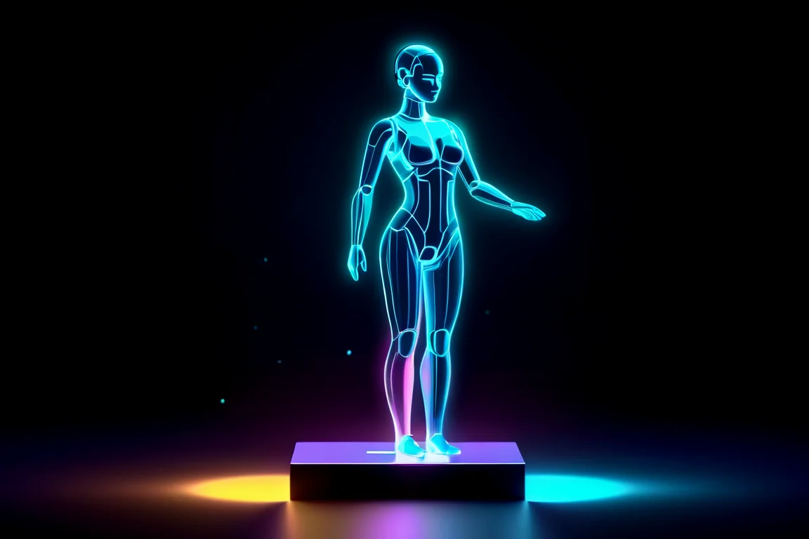 A robot holding a glowing decision packet