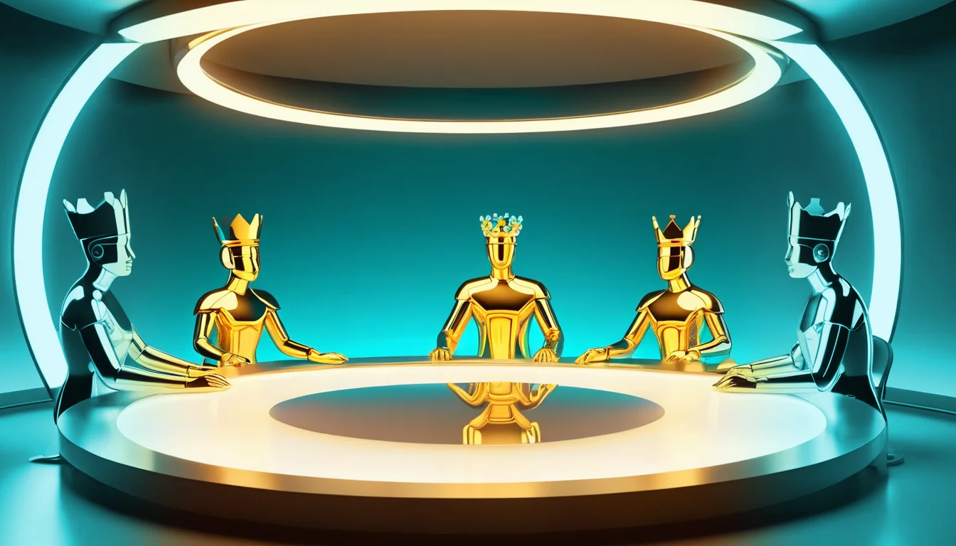 The AI Council convened around the round table, the big three at the centre